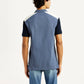 Men's Pure Cotton Slim Fit Polo T-shirt - Back View