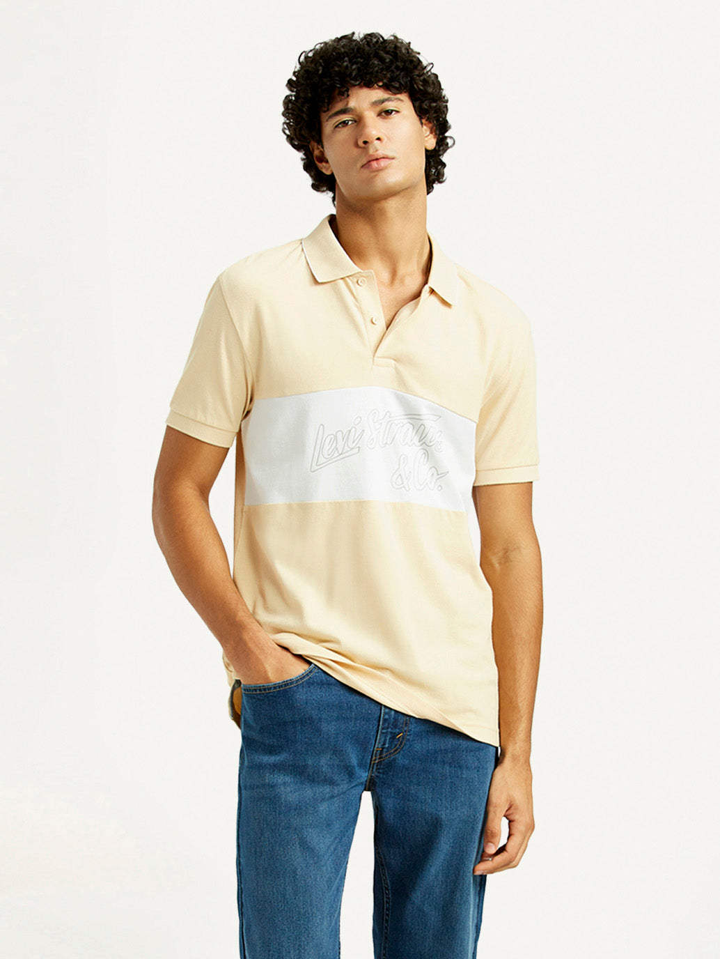 Men's Pure Cotton Slim Fit Polo T-shirt - Styleshot View