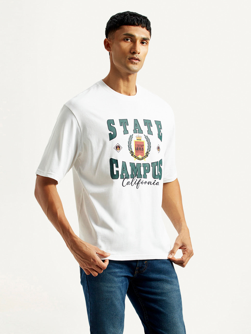 Men's Graphic Loose Fit T-Shirt - Side View