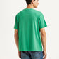 Men's Typographic Print Green Loose Fit T-shirt - Back View