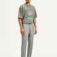 Men's Grey Relaxed Fit Track Pants - Side View