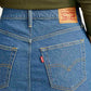 Women's Blue Straight Fit Mid Rise Skirt - Detail View