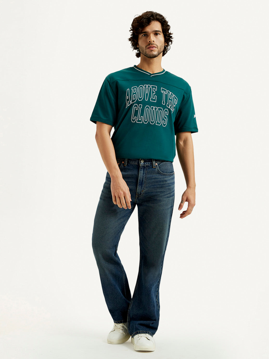 Men's 567 Dark Indigo Loose Fit Mid Rise Jeans - Front View