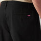Men's Black Loose Fit Mid Rise Chinos - Detail View