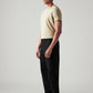 Men's Black Loose Fit Mid Rise Chinos - Side View