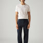 Men's Navy Loose Fit Mid Rise Chinos - Front View