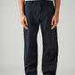 Men's Navy Loose Fit Mid Rise Chinos - Front View