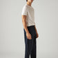 Men's Navy Loose Fit Mid Rise Chinos - Side View