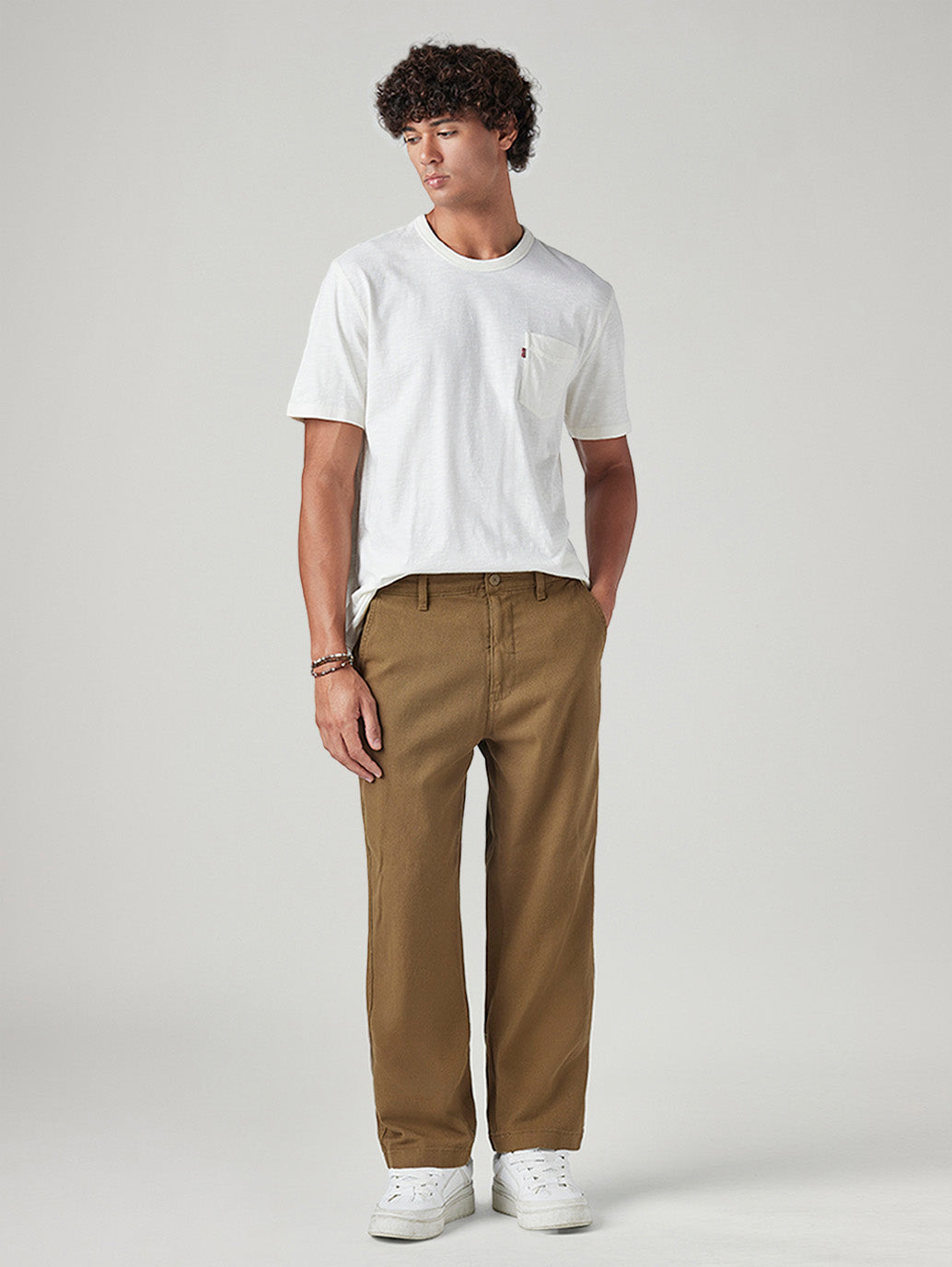 Men's Loose Fit Mid Rise Chinos - Styleshot View