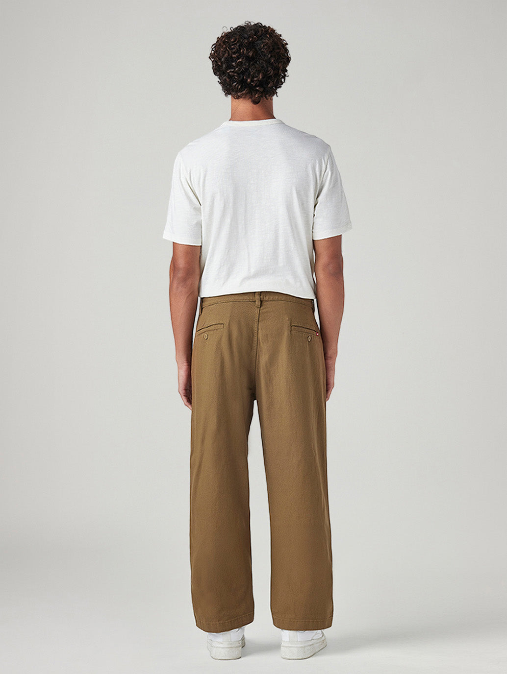Men's Loose Fit Mid Rise Chinos - Back View