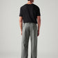 Men's Grey Loose Fit Mid Rise Chinos - Back View