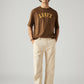 Men's Cream Loose Fit Mid Rise Chinos - Styleshot View