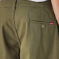 Men's Olive Loose Fit Mid Rise Chinos - Detail View