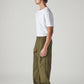 Men's Olive Loose Fit Mid Rise Chinos - Side View