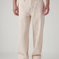 Men's Off White Loose Fit Mid Rise Chinos - Front View