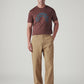 Men's Khaki Loose Fit Mid Rise Chinos - Styleshot View