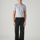 Men's Black Loose Fit Mid Rise Chinos - Front View