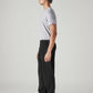 Men's Black Loose Fit Mid Rise Chinos - Side View