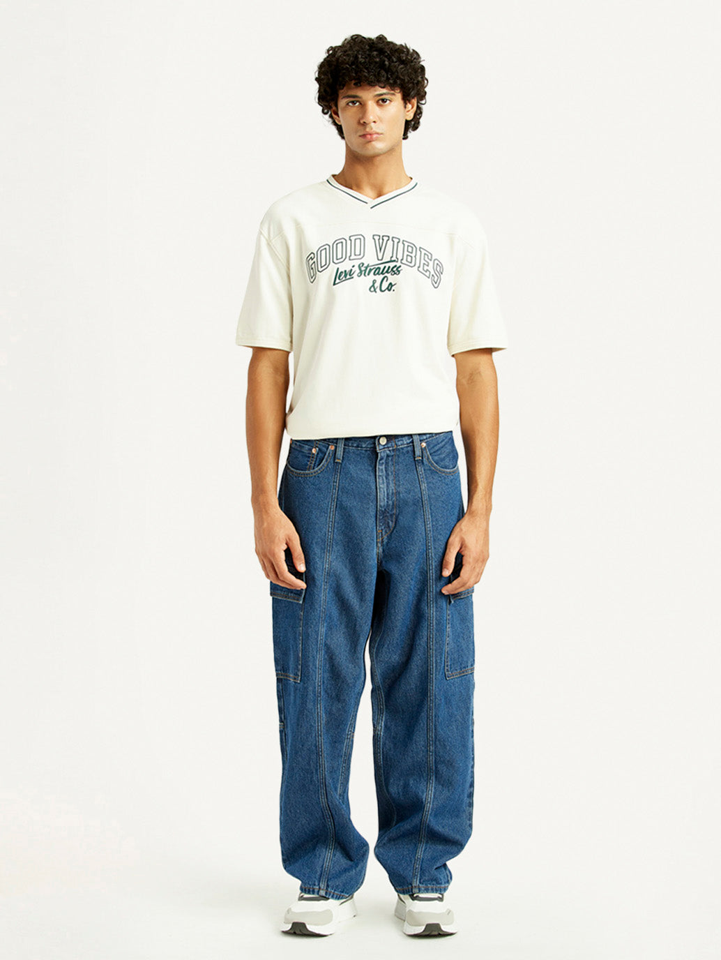 Men's 578 Mid Indigo Loose Fit Mid Rise Jeans - Front View