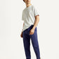 Men's Blue Tapered Fit Mid Rise Chinos - Styleshot View