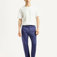 Men's Blue Tapered Fit Mid Rise Chinos - Front View