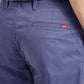Men's Blue Tapered Fit Mid Rise Chinos - Detail View