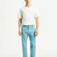Men's Turquoise Tapered Fit Mid Rise Chinos - Front View