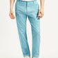 Men's Turquoise Tapered Fit Mid Rise Chinos - Front View