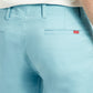 Men's Turquoise Tapered Fit Mid Rise Chinos - Detail View