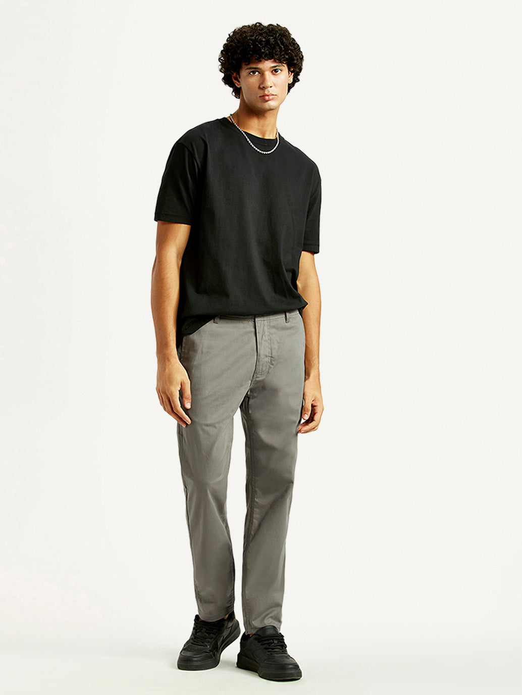 Men's 512 Grey Slim Tapered Fit Mid Rise Chinos - Styleshot View