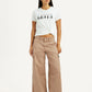Women's Beige Regular Fit High Rise Cargo Trousers - Styleshot View