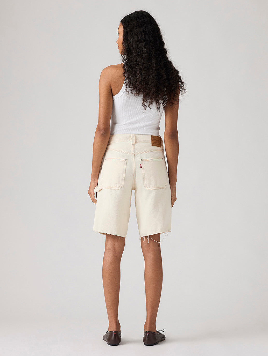 Women's Baggy Dad Utility Shorts - Back View