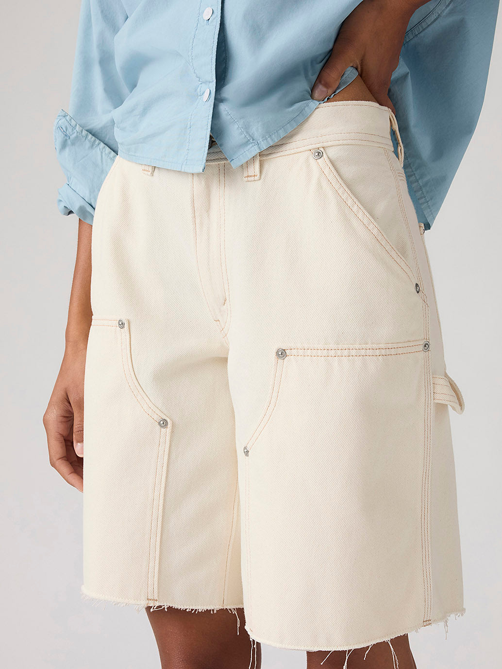 Women's Baggy Dad Utility Shorts - Detail View