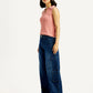 Women's 94 Dark Indigo Baggy Fit Mid Rise Jeans - Side View
