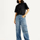 Women's 94 Blue Baggy Fit Mid Rise Jeans - Styleshot View