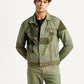 Men's Patchwork Green Trucker Jacket - Styleshot View