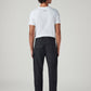 Men's Black Slim Fit Low Boll Zip Off Commuter Cargo Trousers - Back View