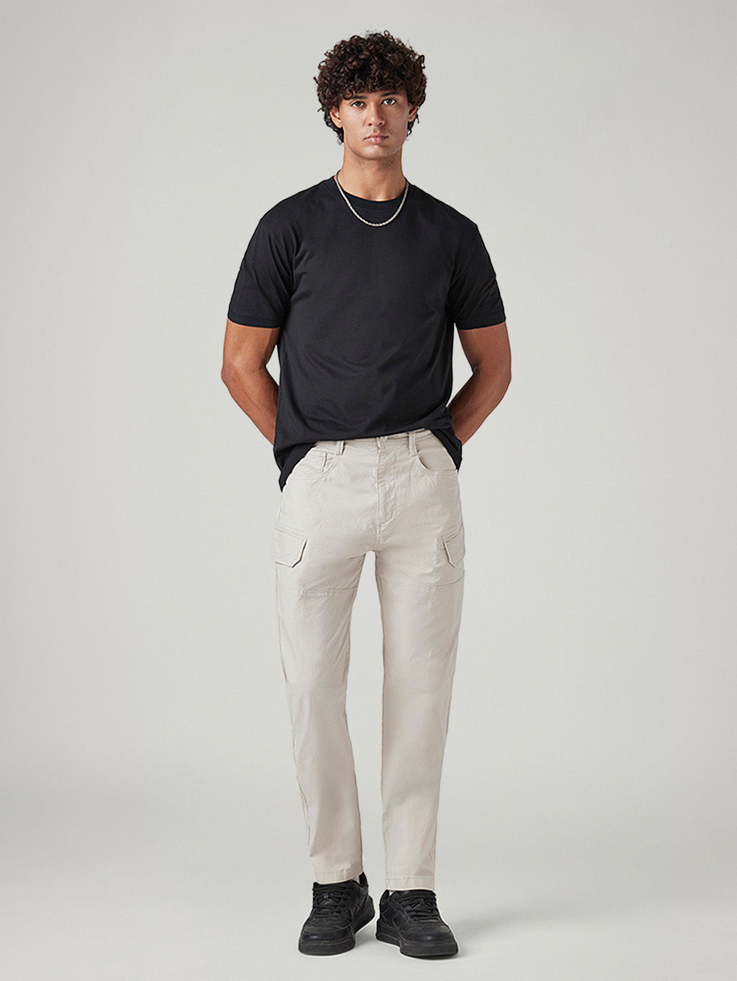 Men's Slim Fit Low Boll Zip Off Commuter Cargo Trousers