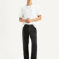 Men's 555 Black Patchwork Relaxed Straight Fit Mid Rise Jeans - Styleshot View