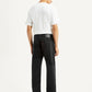 Men's 555 Black Patchwork Relaxed Straight Fit Mid Rise Jeans - Back View
