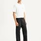 Men's 555 Black Patchwork Relaxed Straight Fit Mid Rise Jeans - Side View