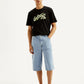 Men's Light-Blue Loose Fit Shorts - Front View