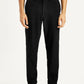Men's Black Relaxed Straight Fit Mid Rise Corduroy Chinos - Front View
