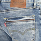 Men's 513 Blue Slim Straight Fit Mid Rise Jeans - 20 View