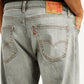 Men's 505 Light Grey Straight Fit Mid Rise Jeans - Detail View
