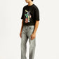 Men's 505 Light Grey Straight Fit Mid Rise Jeans - Side View