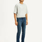 Men's 505 Dark Indigo Straight Fit Mid Rise Jeans - Side View