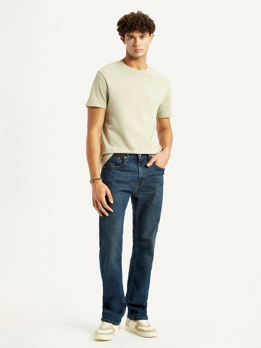 Men's 505 Dark Indigo Straight Fit Mid Rise Jeans