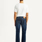 Men's 505 Dark Indigo Straight Fit Mid Rise Jeans - Back View