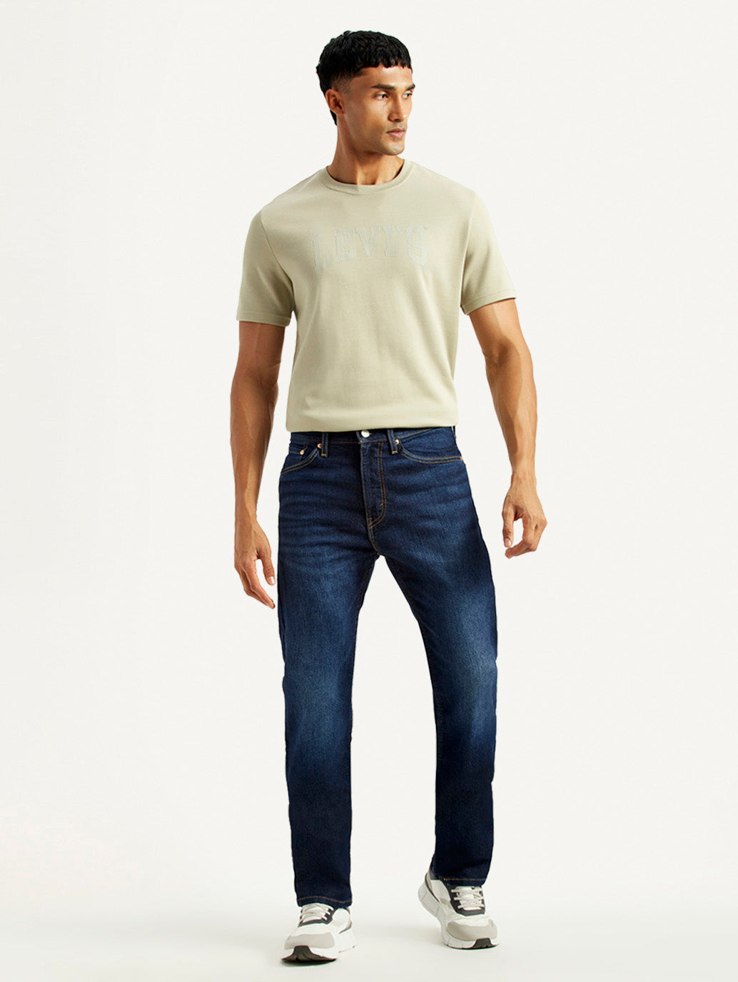 Men's 505 Indigo Straight Fit Mid Rise Jeans - Front View